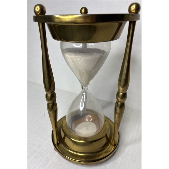 1969 State Farm Life Insurance Co 40th Anniversary Brass Hourglass Rare 2 Hour - Picture 2 of 14